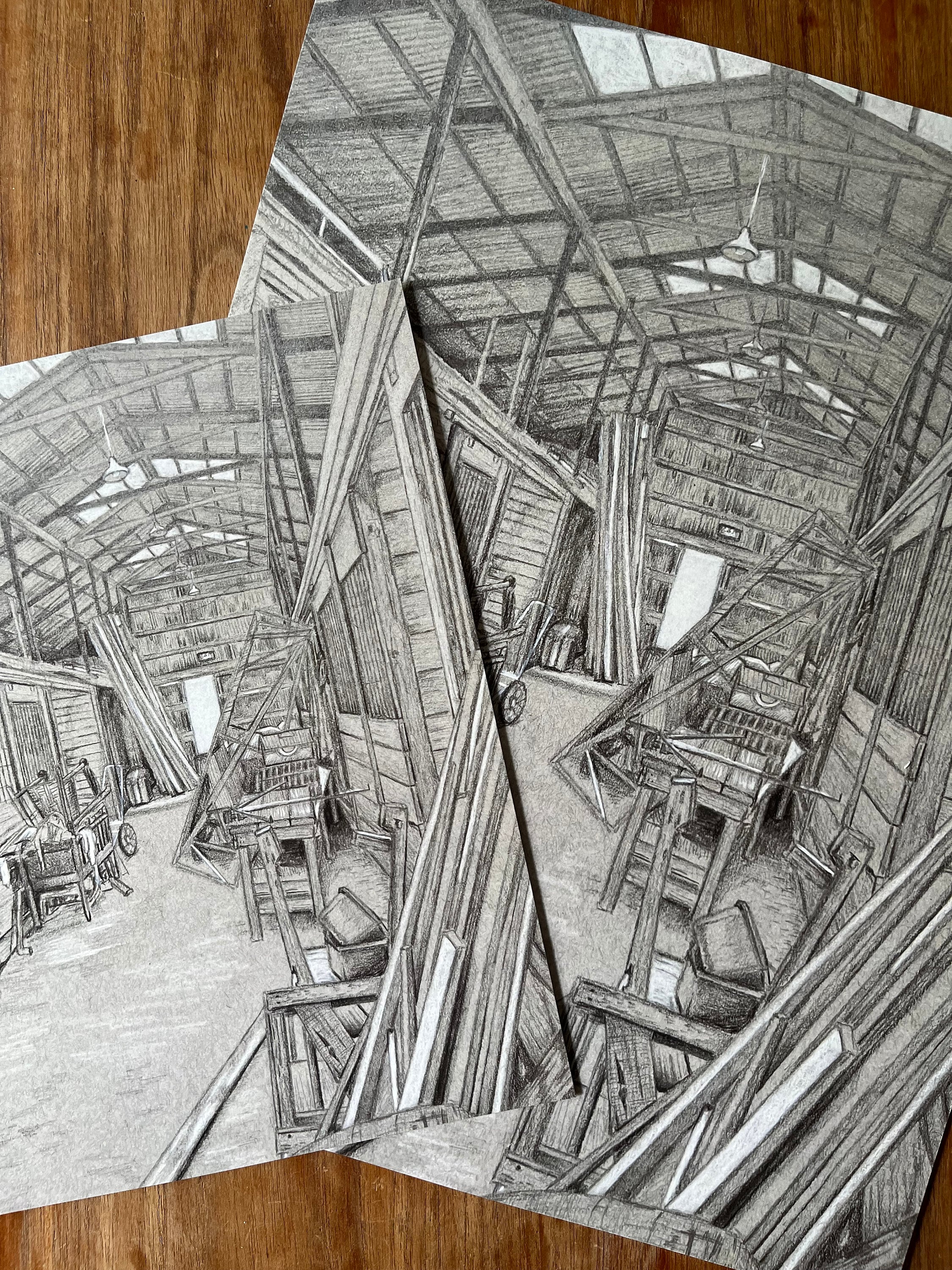 Interior of a Rural Barn: Signed Fine Art Print - Barn Art, Farm Art ...