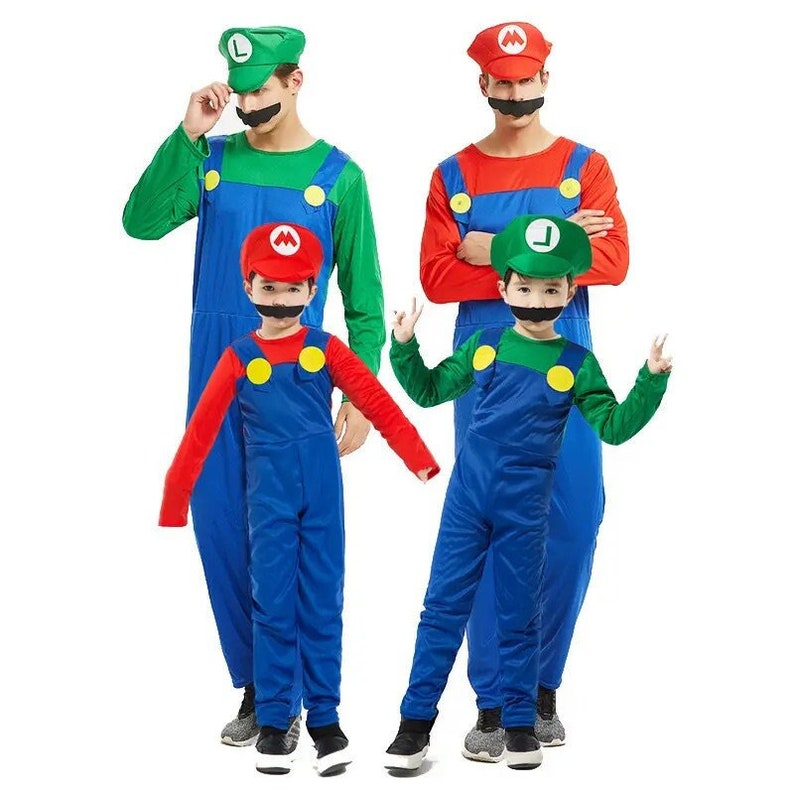 Super Mario Clothes Costumes for Adults / Men mario & Luigi Etsy