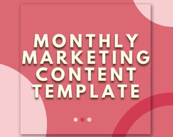 Monatliche Vorlage für Marketinginhalte
