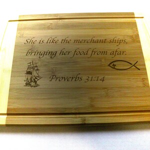 Bible Verse Cutting Board Gift For Her Gift For Him