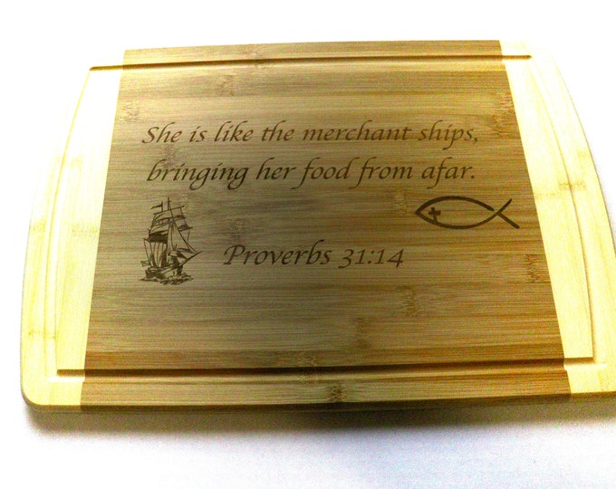 Bible Verse Cutting Board Gift For Her Gift For Him