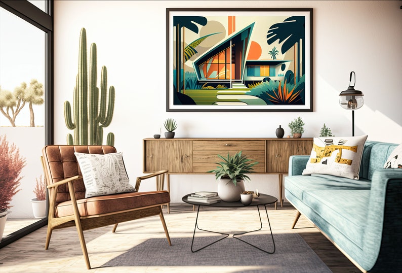 Mid Century Modern Retro Art Hawaiian Space Age Home - Etsy