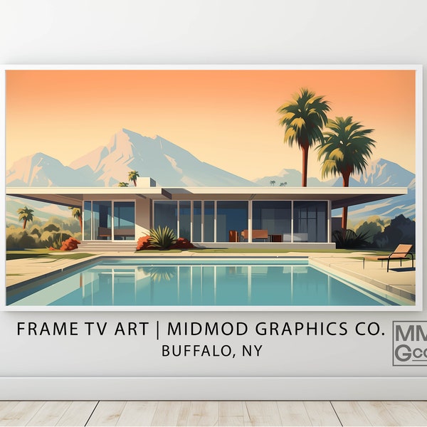 Palm Springs Art With Frame Etsy