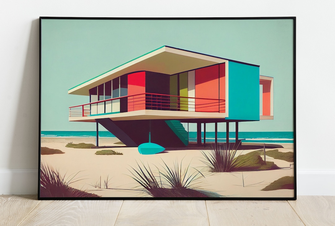 Mid Century Modern Folly Beach Vibes, Charleston Coastal Home, Ocean