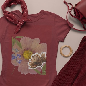 Botanisch Shirt, Vintage T-shirt, Flower T shirt, Tee, Vintage Botanische, Botanische Print, Vintage Flower Shirt, Graphic Tshirt, Wildflower