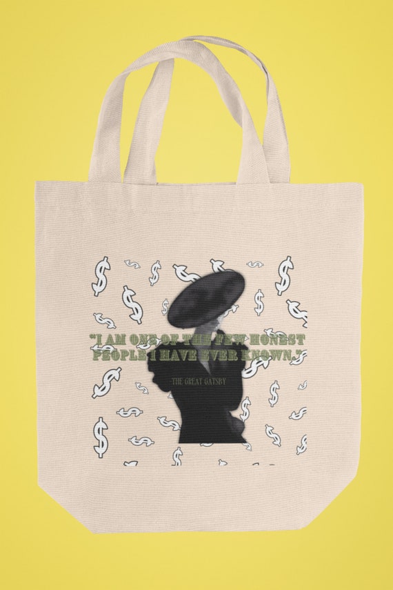 The Great Gatsby Cotton Canvas Tote Bag, Honest People Quote