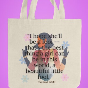 The Great Gatsby Cotton Canvas Tote Bag