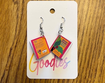 Custom Children’s Story Book Earrings: Sterling Silver, Teacher Librarian Gift