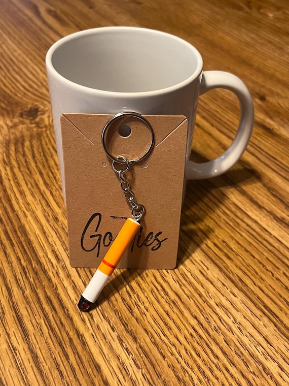 Cigarette Keychain, Smoker Novelty Gift