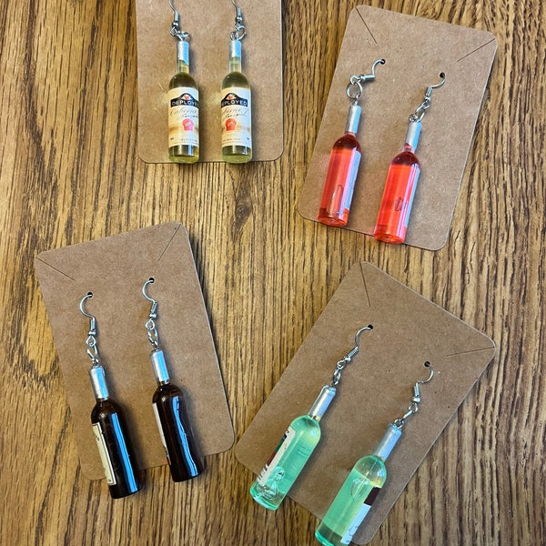 Wine Bottle Earrings Etsy
