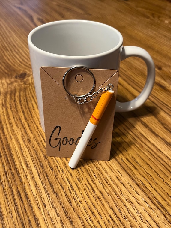 Cigarette Keychain, Smoker Novelty Gift