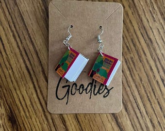 Custom Book Children’s Story Book Earrings: Sterling Silver, Teacher Librarian Gift