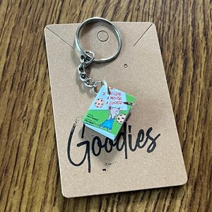 Custom Book Laminated Book Cover Keychain - Teacher Librarian Gift