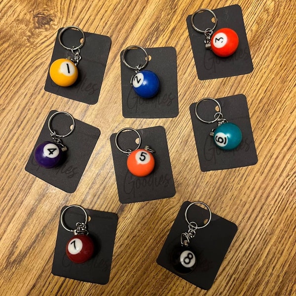 Billiard Keychains Etsy