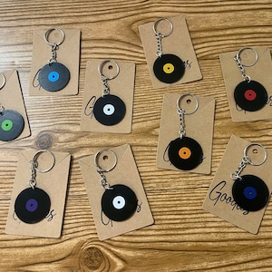 Record Keychains Vinyl Record Keychain Colorful Record Mini Vinyl Records Vintage Records