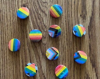 Custom Pride Flag Buttons Gender Flag Pin-Back Button Pins