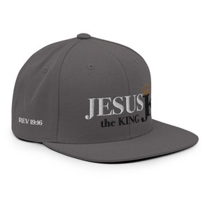 Jesus the King Snapback Hat, King Jesus Hat, Jesus King Cap, JK Snapback hat, Jesus King Hat