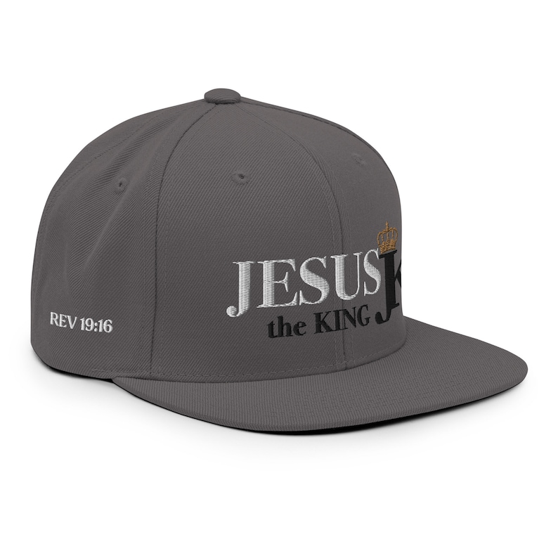 Jesus the King Snapback Hat, King Jesus Hat, Jesus King Cap, JK Snapback hat, Jesus King Hat