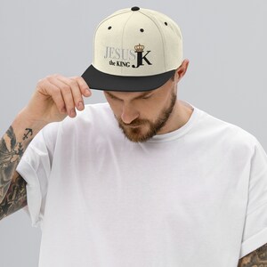 Jesus the King Snapback Hat, King Jesus Hat, Jesus King Cap, JK Snapback hat, Jesus King Hat
