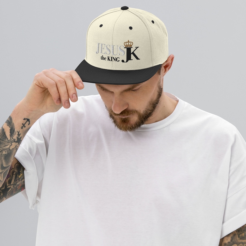 Jesus the King Snapback Hat, King Jesus Hat, Jesus King Cap, JK Snapback hat, Jesus King Hat