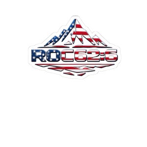 American Flag Mountain ROC626 Kiss-Cut Stickers