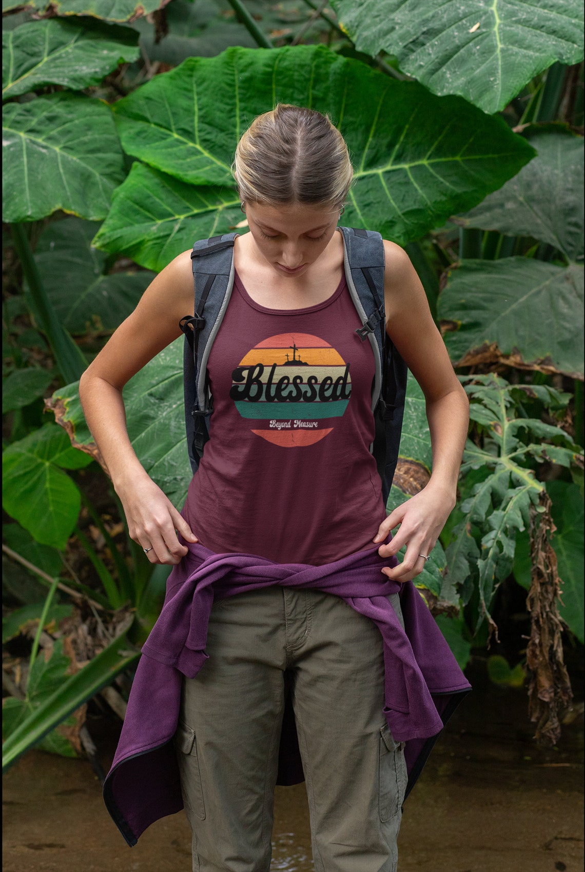 Blessed flowy tank and Blessing bodysuit Set main image 1