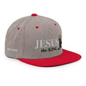 Jesus the King Snapback Hat, King Jesus Hat, Jesus King Cap, JK Snapback hat, Jesus King Hat