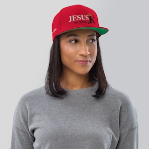 Jesus the King Snapback Hat, King Jesus Hat, Jesus King Cap, JK Snapback hat, Jesus King Hat