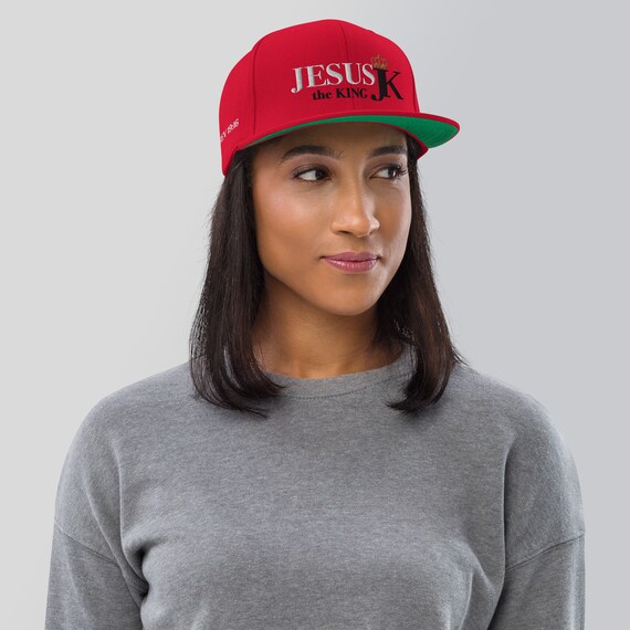 Jesus the King Snapback Hat, King Jesus Hat, Jesus King Cap, JK Snapback hat, Jesus King Hat