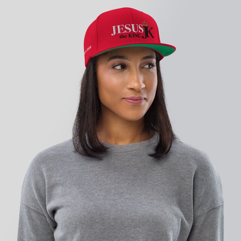 Jesus the King Snapback Hat, King Jesus Hat, Jesus King Cap, JK Snapback hat, Jesus King Hat