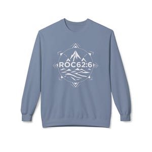 ROC626 Merch - Gildan Crewneck Sweatshirt: Stay Cozy in Style, Unisex Midweight Softstyle, Eco-Friendly, Better Cotton Blend, Oeko-Tex Stone Blue