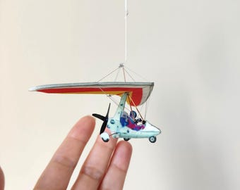 Felt Ornament Motor Hang Glider (tandem) Hang Glider