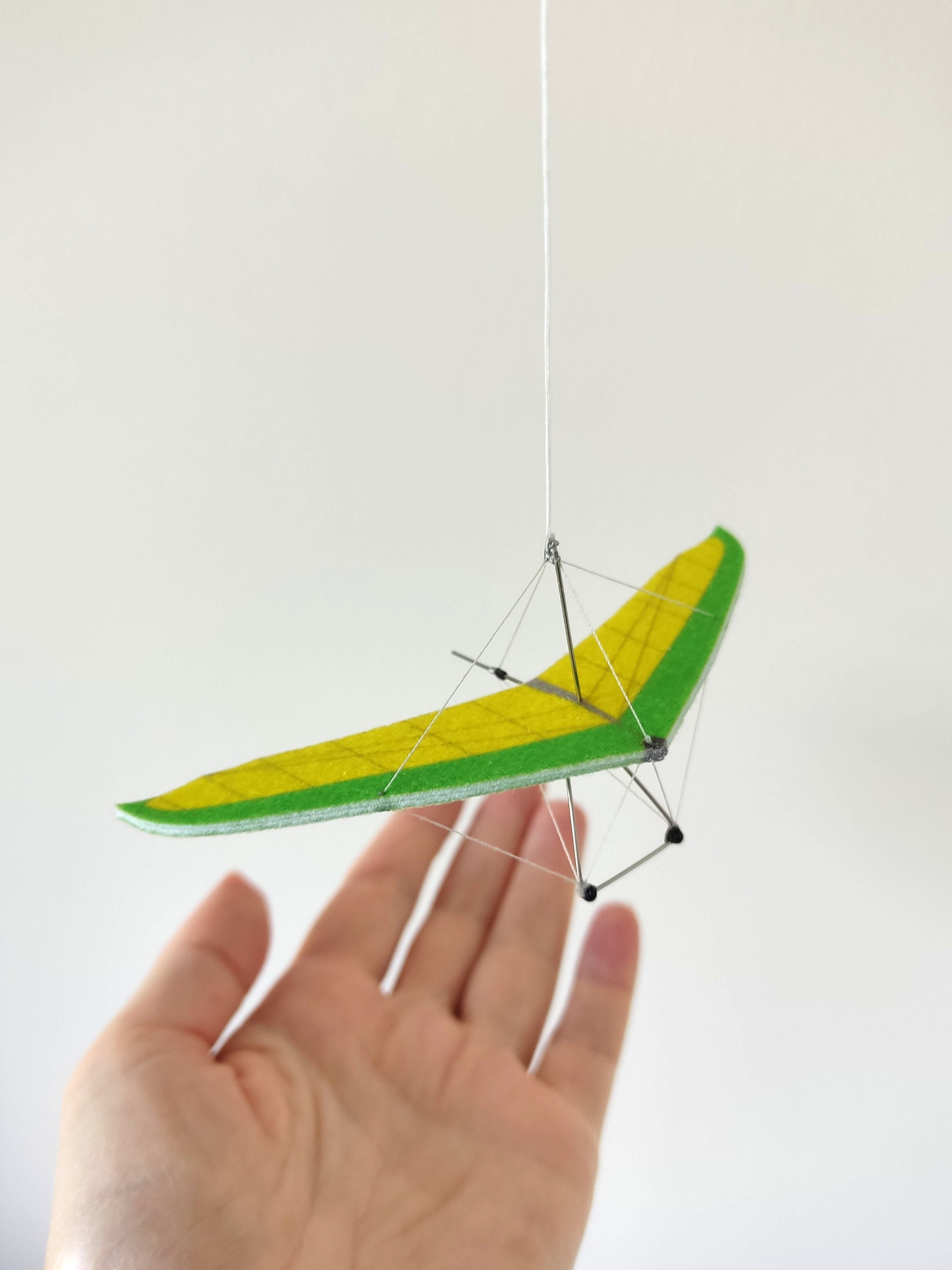 Felt Ornament Hang Glider Miniature. Hang Glider Souvenir, Interior and