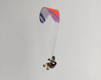 Gift for paraglider. Paragliding souvenir MiniMe, interior decor for skydiver. Hanging ornament Paraglider