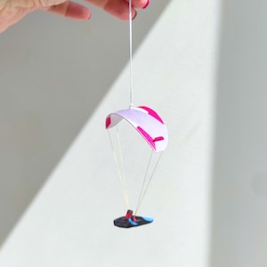 Gift for paraglider. Paraglider Advance with podharness (cocoon) PG souvenir. Interior and car decor for sky lover. Decor for kids room