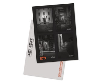 5 postcards from contemporary Old Quebec in black and white - A set bringing together night scenes from Old Quebec.