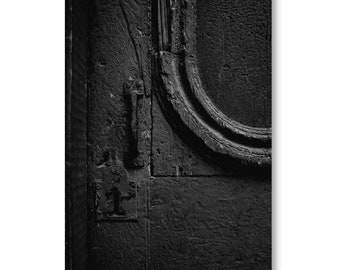 A wooden door with almost palpable textures keeps secrets buried since time immemorial - Limited edition, signed and numbered.