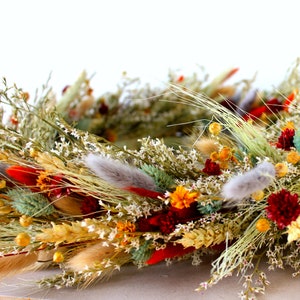 Wall decoration with dried and preserved flowers, mixed bouquet image 6