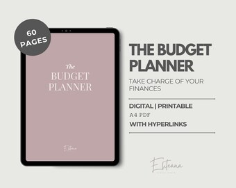 Budget Planner | Digital & Printable | Monthly Budget | iPad | Budget Template | Financial Goals Planner | Budget Tracker | Finance Planner