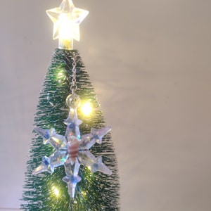 Beach glass snowflake ornament