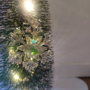 Beach glass snowflake ornament