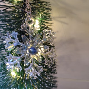 Beach glass snowflake ornament