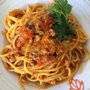 you will love this taste of spaghetti with minced meat digital downloadable printable