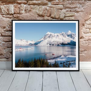 Norway Mountain Landscape Photo (digital) / Lofoten / Wall Art / Print / Poster / Digiprint