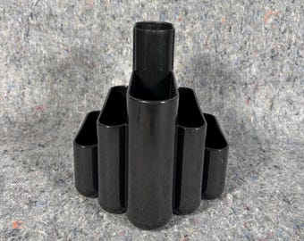 Organizer na biurko/pojemnik na ołówki z czarnego materiału Tenex (wyprodukowano w USA)