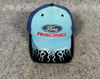 Gorra vintage Budweiser de promoción NASCAR con cierre ajustable.