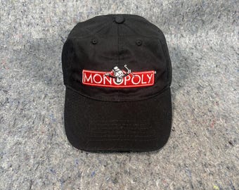 Gorra negra Monopoly con cierre ajustable (nueva con etiqueta)