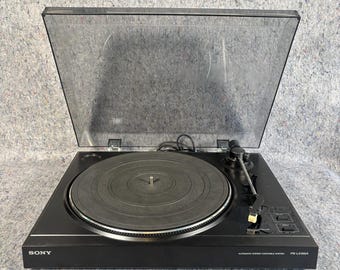 Zabytkowy gramofon SONY PS-LX155A z napędem paskowym (przetestowany/w pełni sprawny)