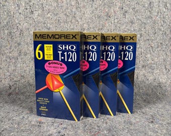 Sealed Memorex SHQ-T120 Blank VHS Type (Set of 4)