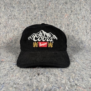 Vintage Coors Beer Corduroy adjustable snapback style hat